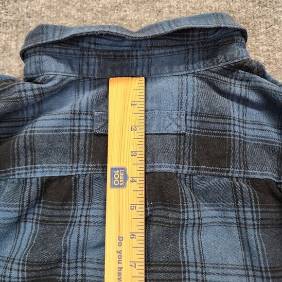 Duluth Free Swingin Relaxed Plaid Gray Brown Button Down Flannel Shirt Mens 2XLT - Picture 9 of 12